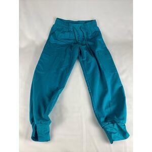 Women's turquoise scrub bottoms short joggers size small